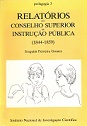 Relatórios do Conselho Superior de Instrução Pública